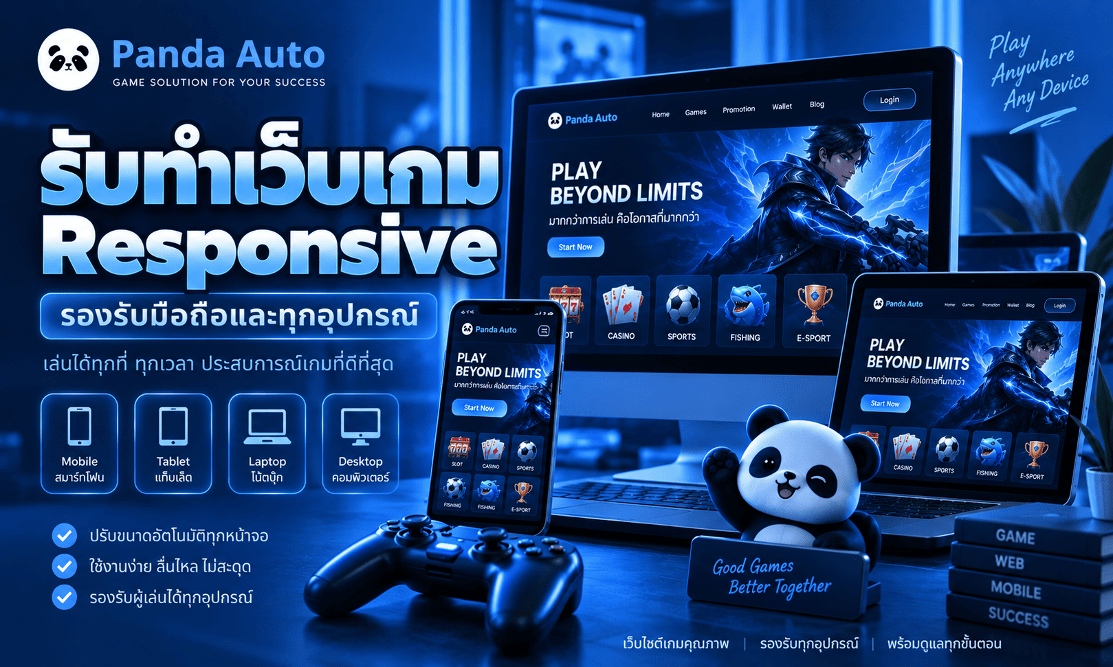 รับทำเว็บเกม Responsive